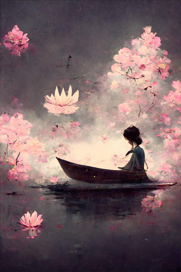 girl, row-boat, flowers, pink, fantasy, nature, digital, asia, fantasy, fantasy, fantasy, asia, asia, asia, asia, asia-7355861.jpg