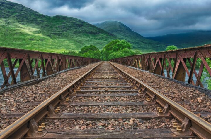 railway, rails, track, train, railway line, endless, railway tracks, rusted, mood, railway bridge, abandoned, scotland, route, straight, hills, highlands and islands, train, train, train, train, train-2439189.jpg