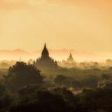 myanmar, burma, landscape, sunrise, morning, haze, mist, fog, temples, faith, religion, silhouettes, forest, trees, nature, woods, culture-2494826.jpg