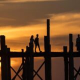 sunset, couple, lovers, ubein bridge, mandalay, nature, myanmar, burma, teakwood, wood bridge, people, silhouette, mercier zeng-7190535.jpg